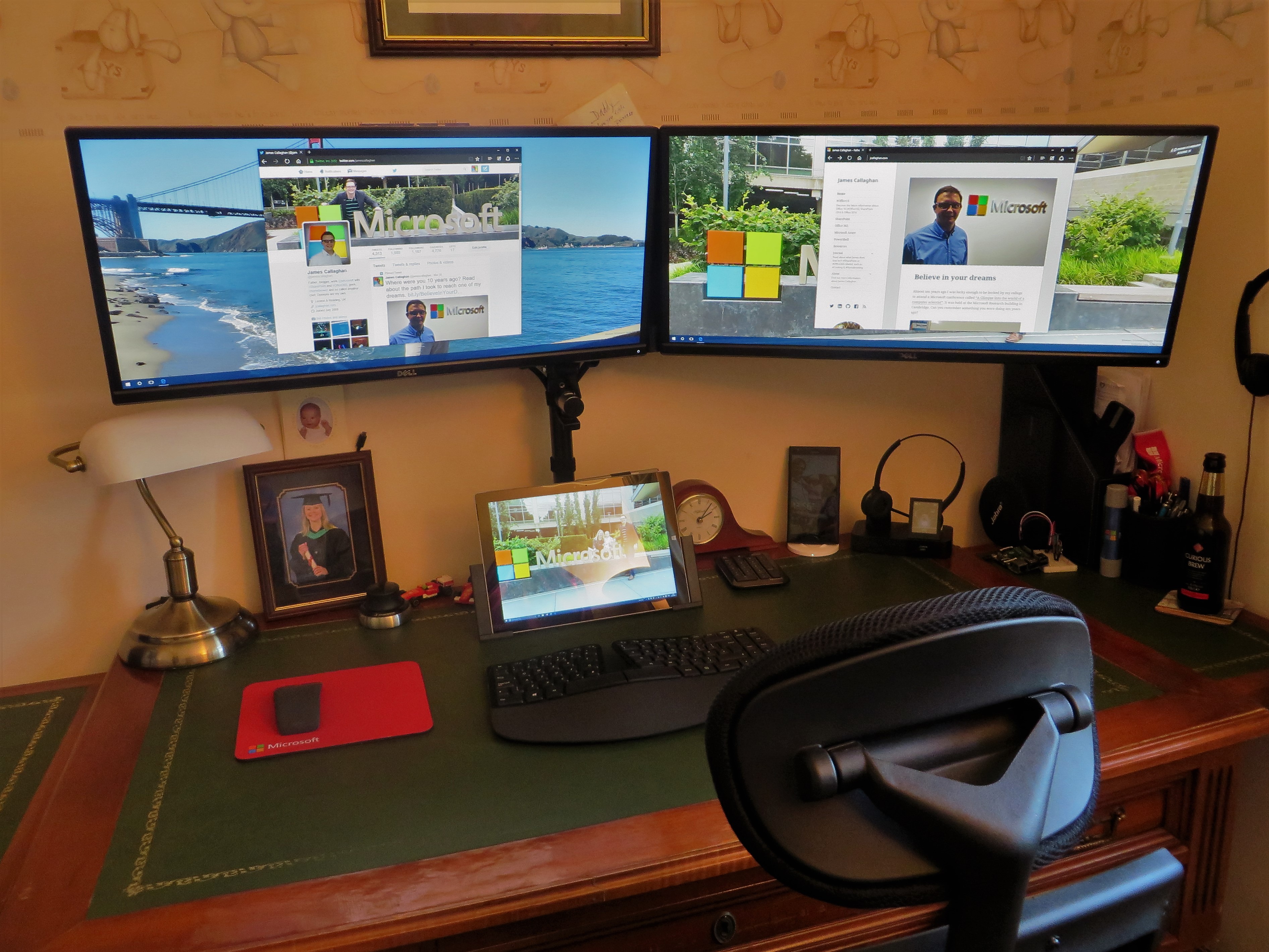 How to daisy chain multiple monitors on a Surface Pro 3 running Windows 10 - James Callaghan