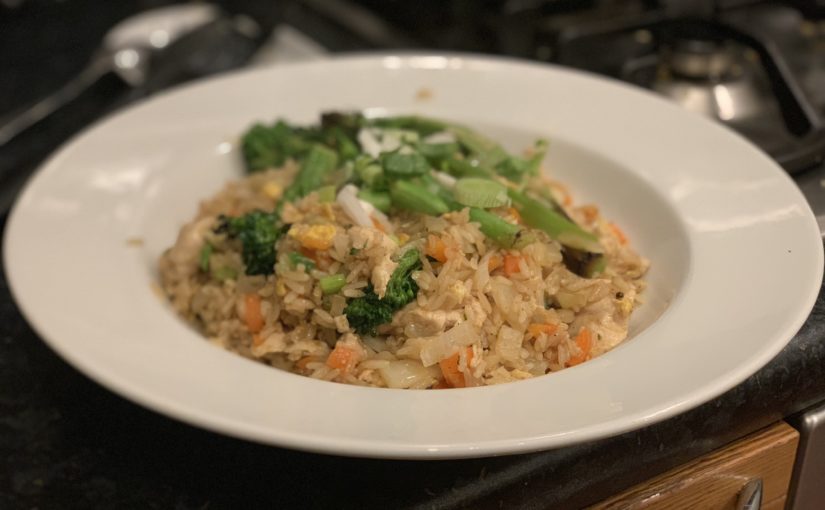 Chicken and vegetable egg fried rice
