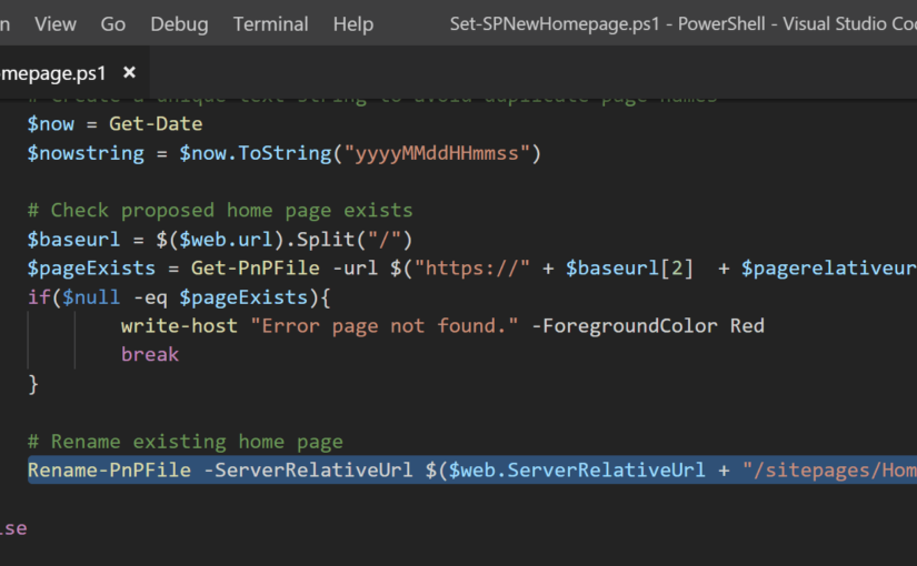 Switch between modern SharePoint homepages using PnP PowerShell