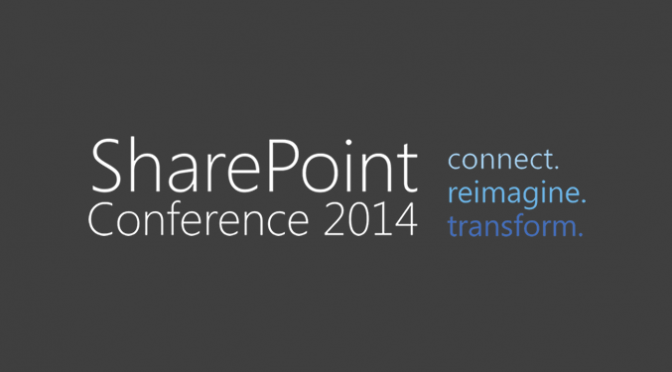 I’m attending the SharePoint Conference 2014 #SPC14 in Las Vegas!